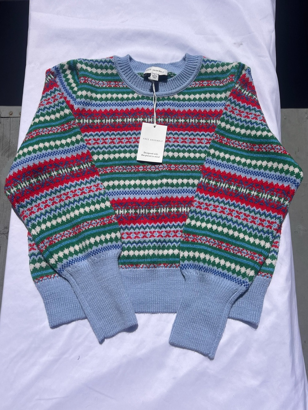 Multicolor Fair Isle Crewneck Sweater